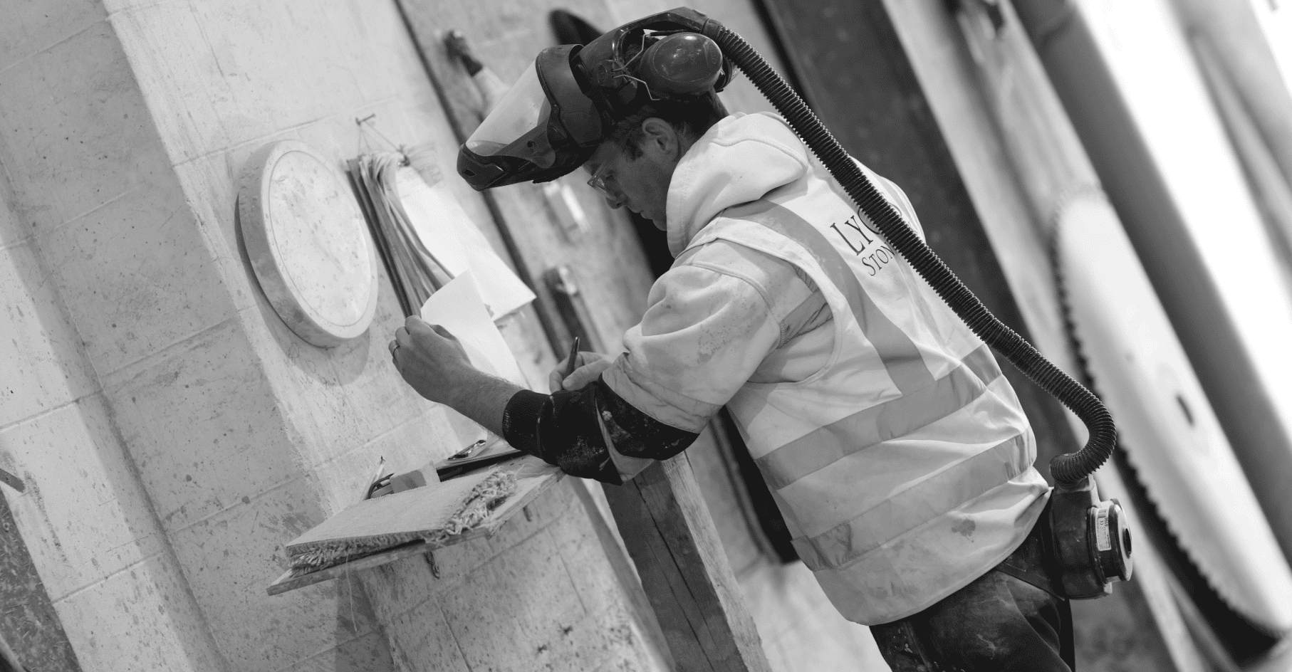 Lyons Stonework providing advisory services on stone selection and restoration for custom projects and heritage sites.